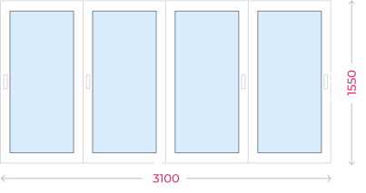 Размеры лоджии 3100