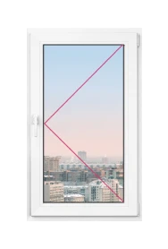 Одностворчатое окно Rehau Brillant 500x1000 - 1 Одностворчатое окно Rehau Brillant 500x1000 - фото - 1