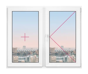Двухстворчатое окно Rehau Brillant 1500x1300 - фото - 1